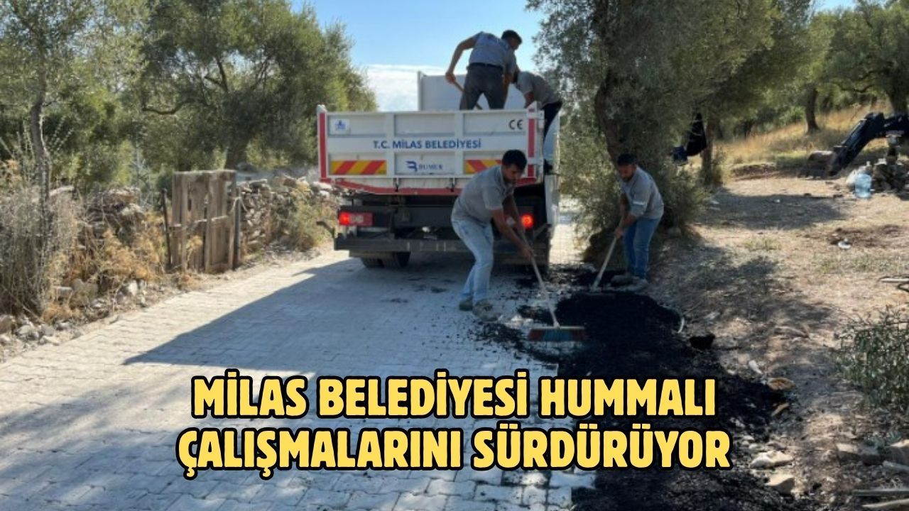 MİLAS BELEDİYESİ HUMMALI ÇALIŞMALARINI SÜRDÜRÜYOR