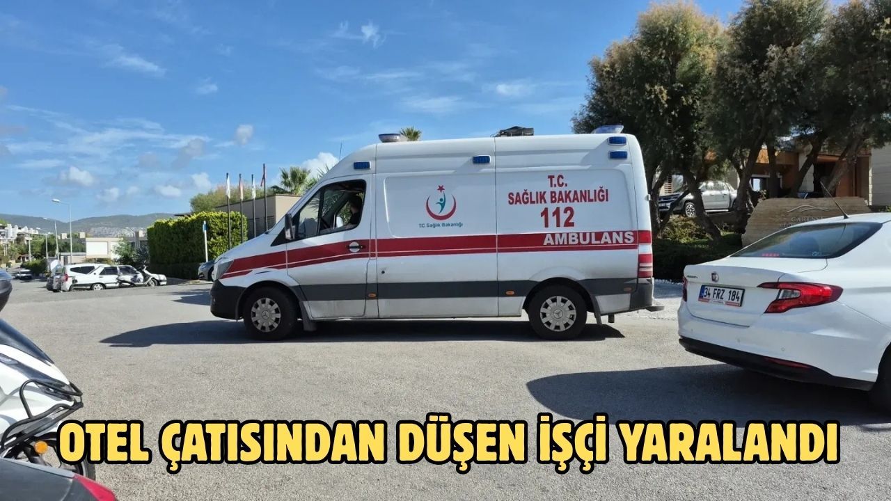 Otel Çatısından Düşen İşçi Yaralandı