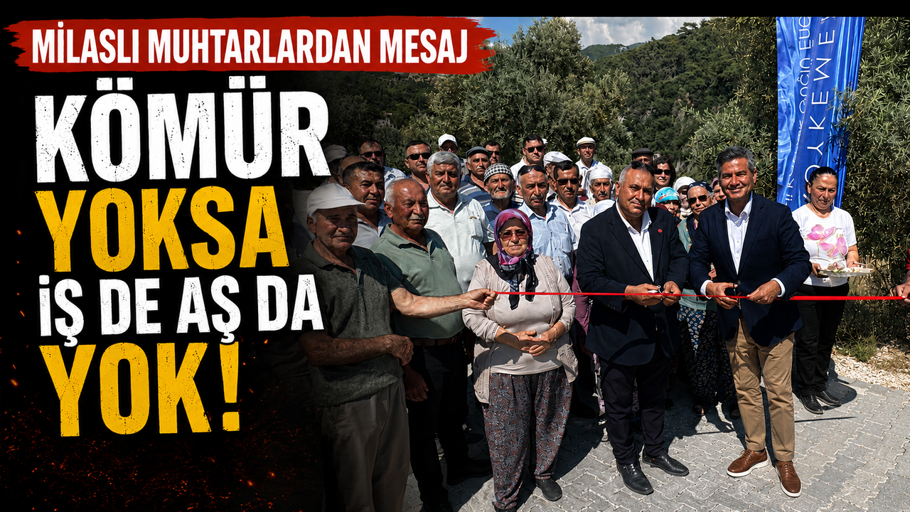 Milaslı muhtarlardan mesaj Kömür yoksa iş de aş da yok