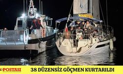 38 düzensiz göçmen kurtarıldı