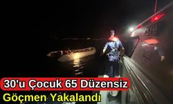 30’u Çocuk 65 Düzensiz Göçmen Yakalandı