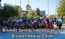 Bisiklet Şenliği'nde 30 Çocuğa Bisiklet Hediye Edildi