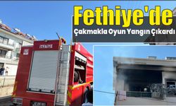 Fethiye'de çakmakla oyun yangın çıkardı