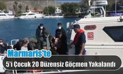 Marmaris'te 5'i Düzensiz 20  Düzensiz Göçmen Yakalandı