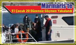 Marmaris’te 5’i çocuk 20 düzensiz göçmen yakalandı