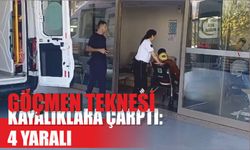 Göçmen teknesi kayalıklara çarptı: 4 yaralı