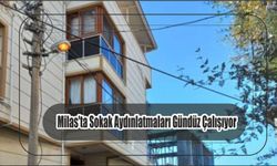 Milas’ta Sokak Aydınlatmaları Gündüz Çalışıyor