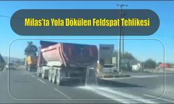 Milas’ta Yola Dökülen Feldspat Tehlikesi