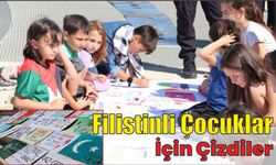 Filistinli çocuklar için çizdiler