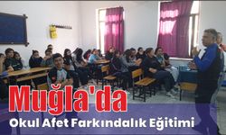 Muğla'da okul afet farkındalık eğitimi