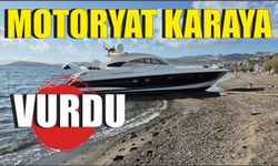 Motoryat karaya vurdu