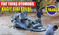 Fiat Tofaş otomobil kağıt gibi ezildi: 3 yaralı