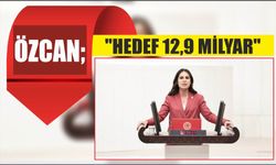 Özcan; "Hedef 12,9 milyar"