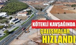 Kötekli kavşağında çalışmalar hızlandı