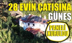 28 evin çatısına güneş paneli kuruldu