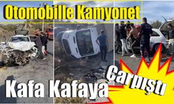 Otomobille Kamyonet Kafa Kafaya Çarpıştı