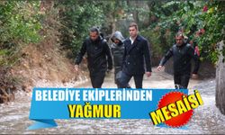 Belediye ekiplerinden yağmur mesaisi