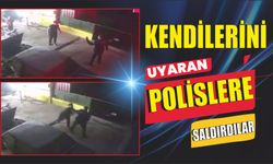 Kendilerini uyaran polislere saldırdılar