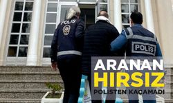 ARANAN HIRSIZ POLİSTEN KAÇAMADI