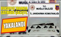 Ruhsatsız tabanca satmaya çalıştı, yakalandı