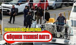 Marmaris açıklarında göçmen teknesi battı