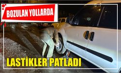 Bozulan Yollarda Lastikler Patladı