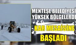 Menteşe Belediyesi, yüksek bölgelerde kar mesaisine başladı