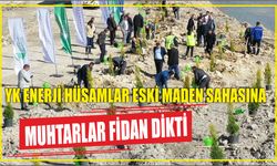 YK Enerji Hüsamlar eski maden sahasına muhtarlar fidan dikti