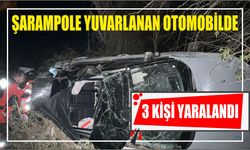 Şarampole Yuvarlanan Otomobilde 3 Kişi Yaralandı