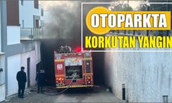 Otoparkta korkutan yangın