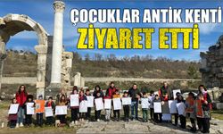 Çocuklar antik kenti ziyaret etti