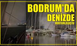 Bodrum'da denizde hortum oluştu