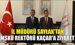 İl Müdürü Saylak’tan MSKÜ Rektörü Kaçar’a Ziyaret