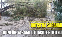 Datça'da sağanak günlük yaşamı olumsuz etkiledi