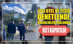 503 otel ve tesis denetlendi, eksiklikleri bulunan 95'i kapatıldı