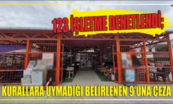 123 işletme denetlendi; kurallara uymadığı belirlenen 9'una ceza