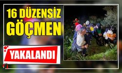 16 düzensiz göçmen yakalandı