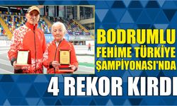 Bodrumlu Fehime Türkiye Şampiyonası'nda 4 rekor kırdı