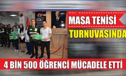 Masa tenisi turnuvasında 4 bin 500 öğrenci mücadele etti