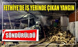 Fethiye'de iş yerinde çıkan yangın söndürüldü