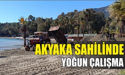 Akyaka Sahilinde Yoğun Çalışma