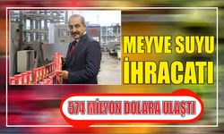 Meyve suyu ihracatı 574 milyon dolara ulaştı