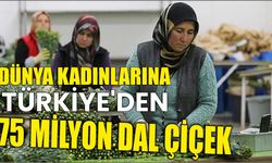 Dünya kadınlarına Türkiye'den 75 milyon dal çiçek