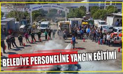 Belediye personeline yangın eğitimi