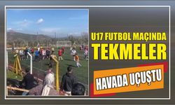 U17 futbol maçında tekmeler havada uçuştu