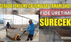 Serada yenileme çalışmaları tamamlandı, fide üretimi sürecek