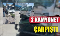 2 Kamyonet Çarpıştı