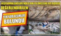 Beşparmak Dağları'nda 8 bin yıl öncesine ait olduğu değerlendirilen yeni kaya resimleri bulundu