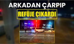 Arkadan Çarpıp Refüje Çıkardı