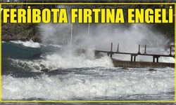 Feribota fırtına engeli